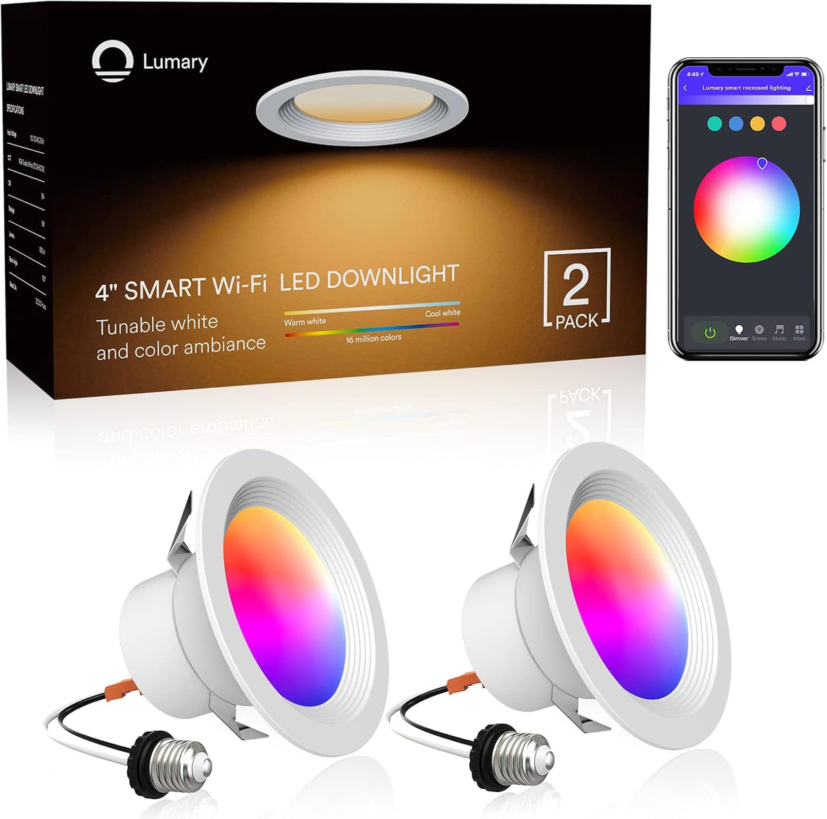 5/6 inch LED Smart Recessed Lighting, 8 Pack D88171