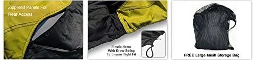 Yellow/Black All Weather Jet Ski Cover with Trailer Straps and Storage Bag P226