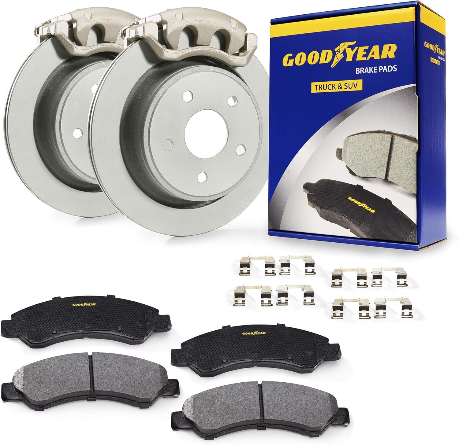 Rear Brake Calipers Rotors Ceramic Pads U56740