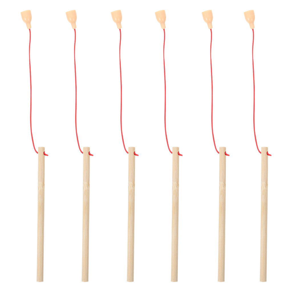 5Pcs Wooden Magnetic Fishing Poles Toys N73306
