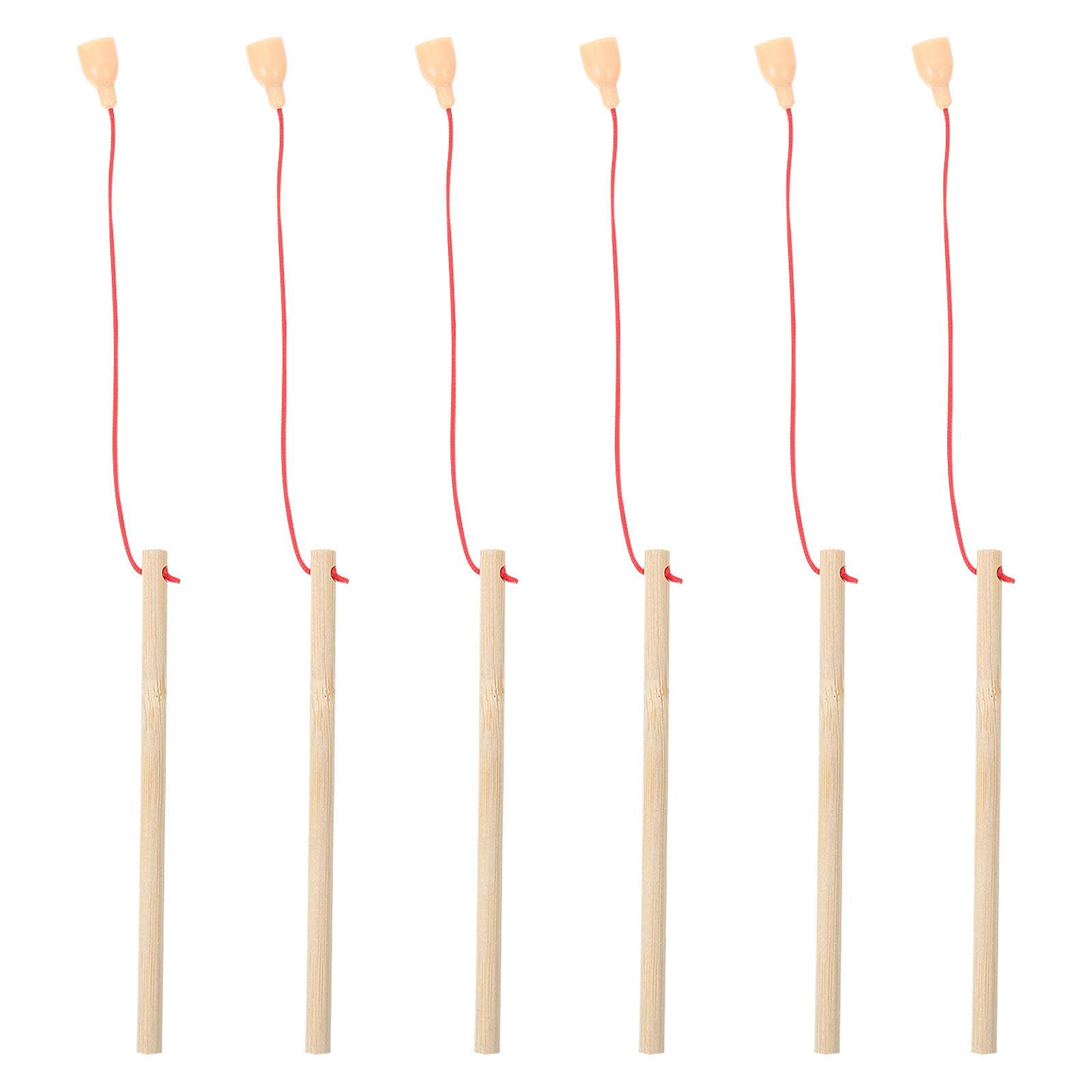 5Pcs Wooden Magnetic Fishing Poles Toys N73306