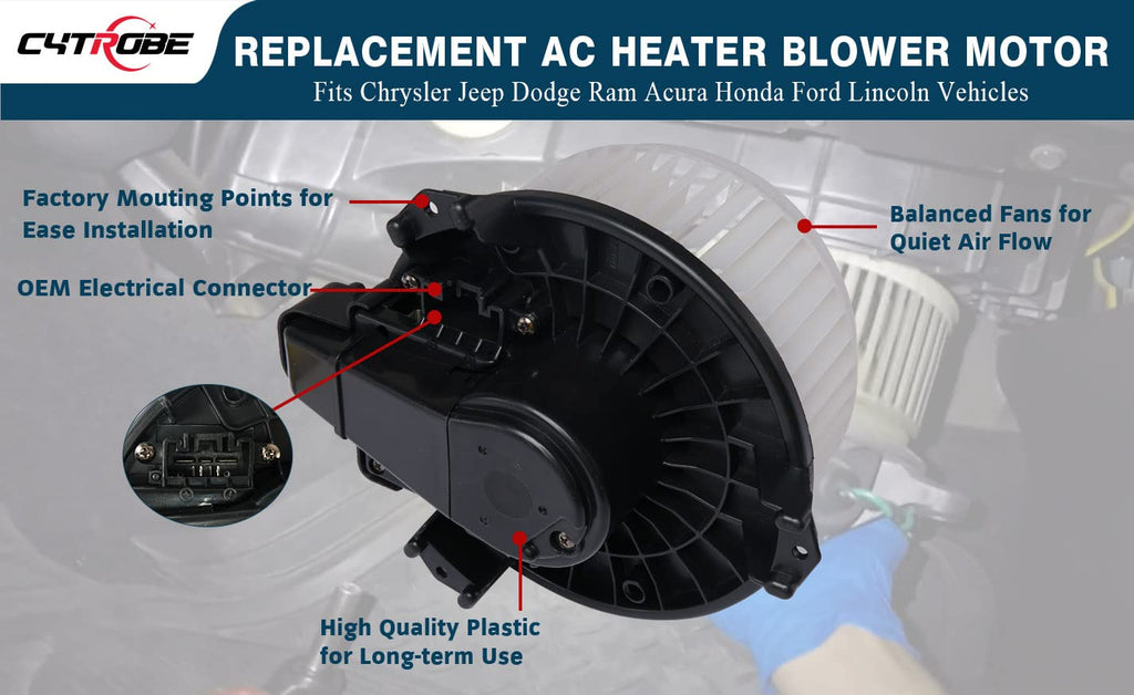 HVAC Heater Blower Motor Compatible with 2007-2020 Toyota Camry Highlander Venza 4Runner Avalon N6094