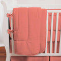 Solid Coral Crib Comforter Z9624