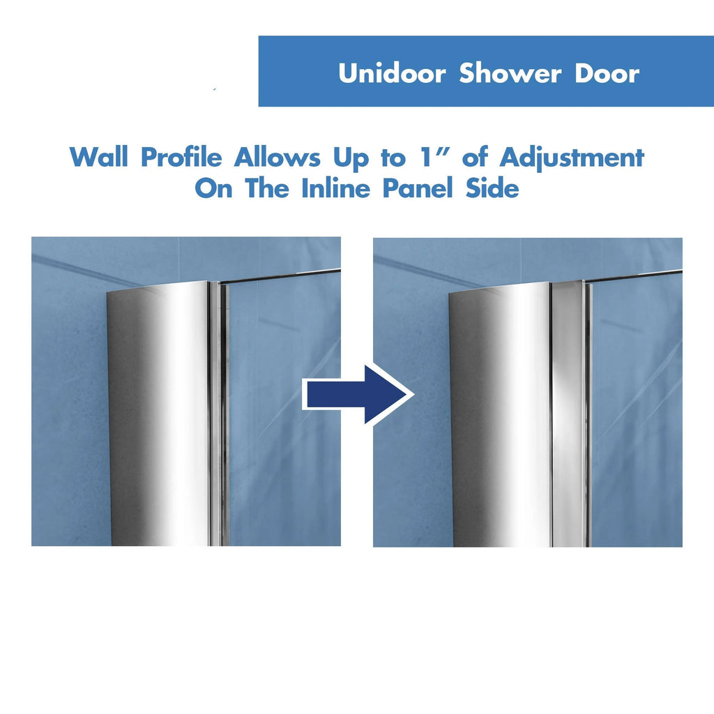 Frameless Hinged Shower Door Chrome Y807