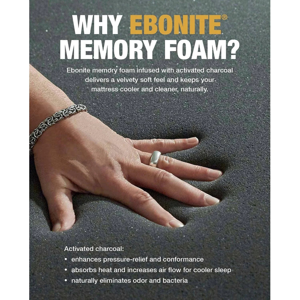 Charcoal Memory Foam Topper - Twin XL K1114
