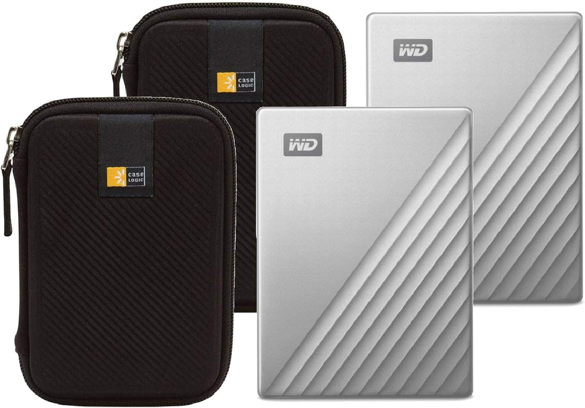 2 TB Portable External Hard Drive with 2 Hard Drive Cases M675764