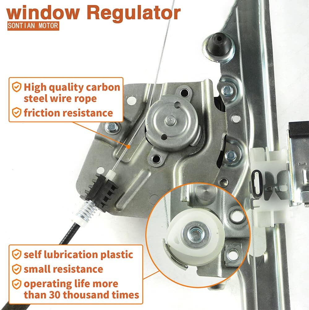 Window Regulator and Motor Assembly for Chevy Cruze, Front Driver Side, Pack of 2 Y6755
