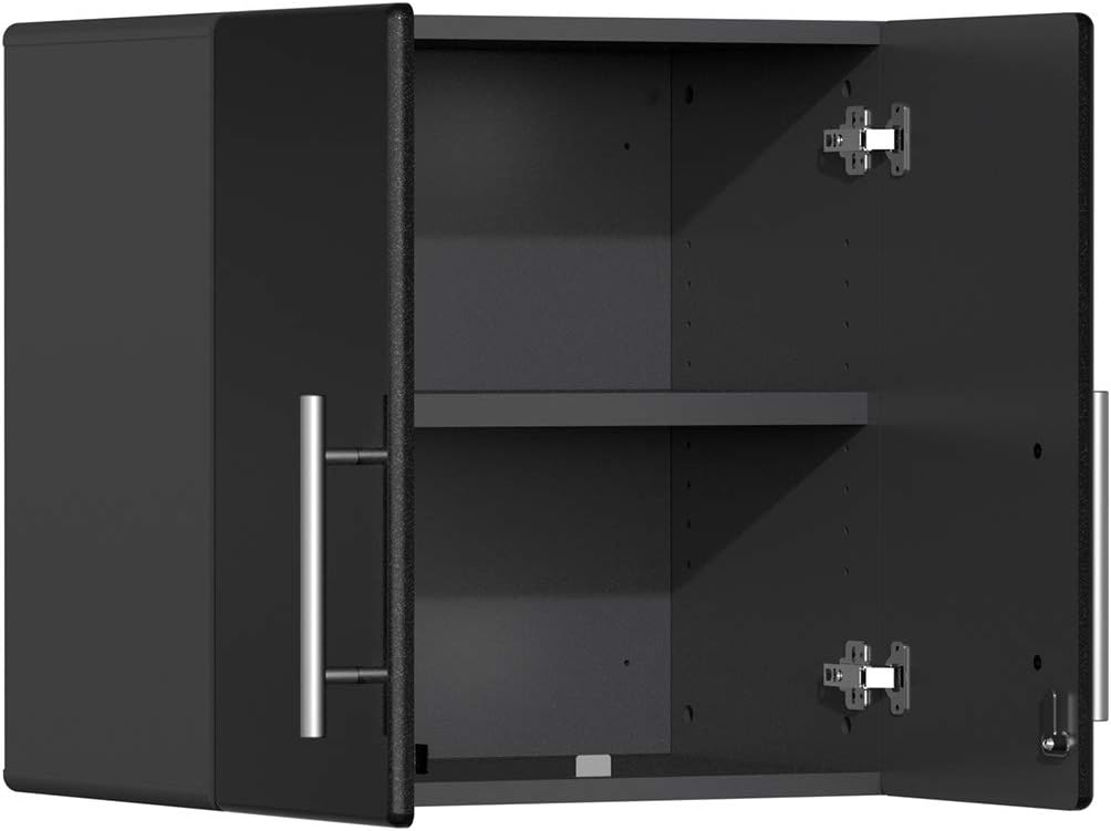 4-Piece Garage Wall Cabinet Kit in Midnight Black Metallic D798093