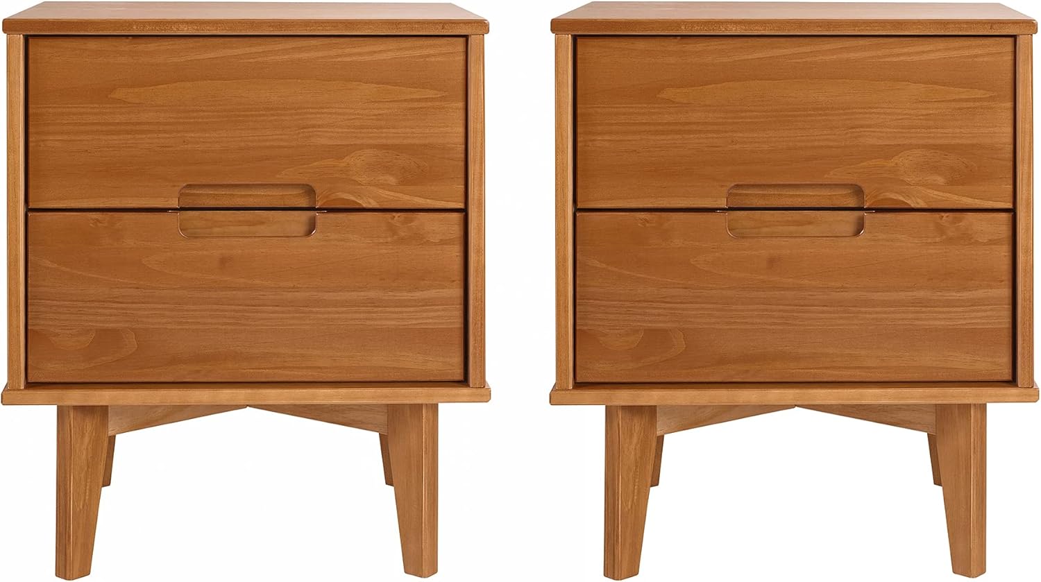 Caramel Solid Wood Nightstand Set, 2 Pack M5869