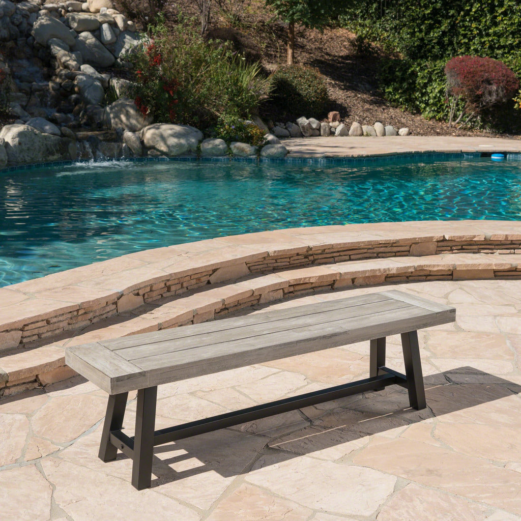 Outdoor Acacia Wood Bench C299442