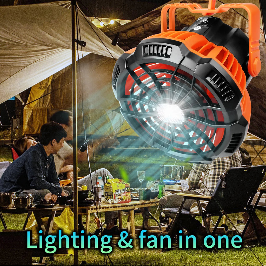 2-in-1 Camping Fan Lantern Power Bank N40442