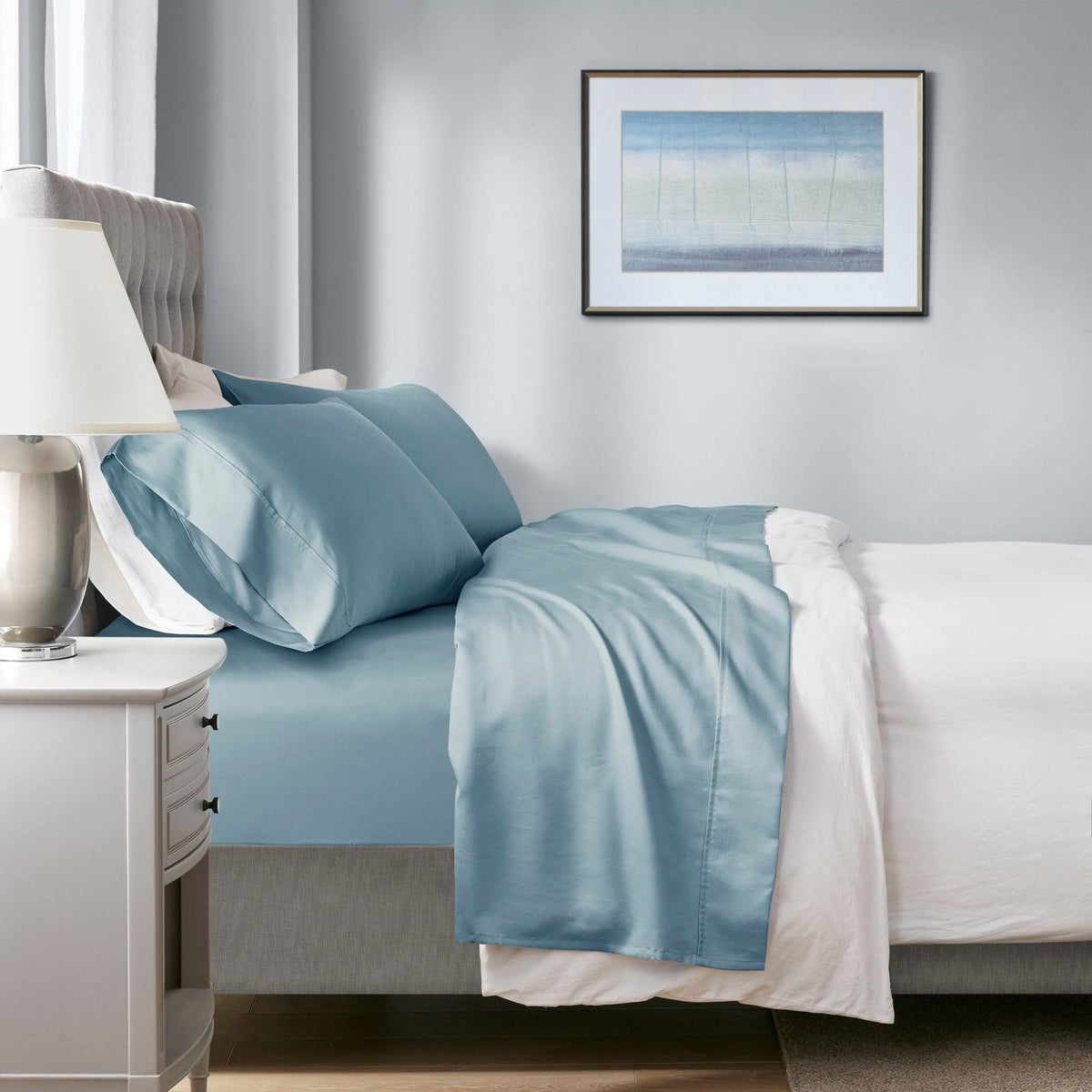 White 4 Piece Sheet Set - Cal King A9740