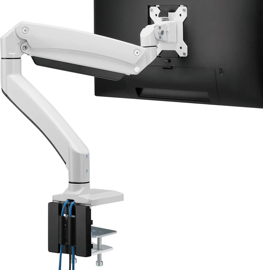 White Single Monitor Arm Desk Mount B86912