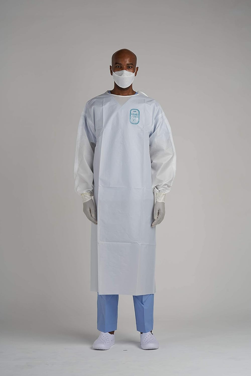 White Washable Reusable Isolation Gowns (Large) Q772358