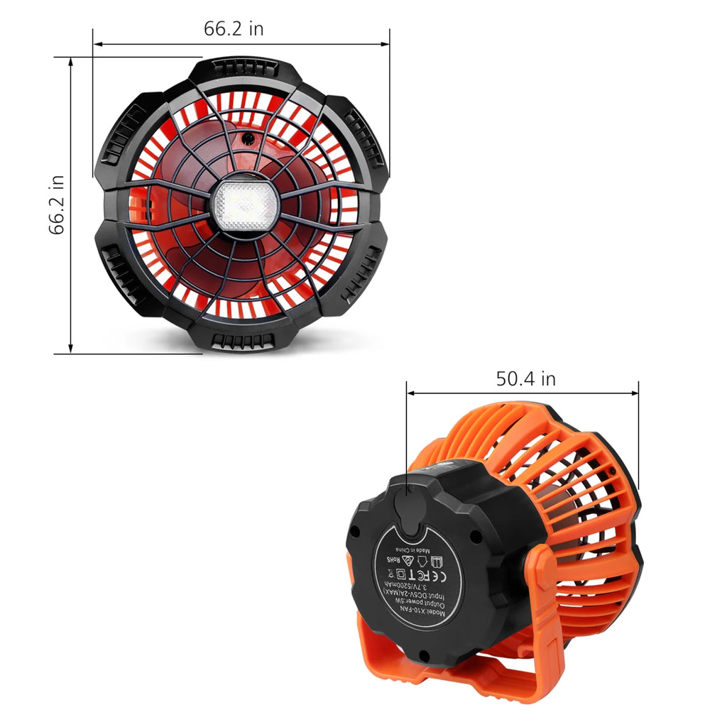 2-in-1 Camping Fan Lantern Power Bank N40442