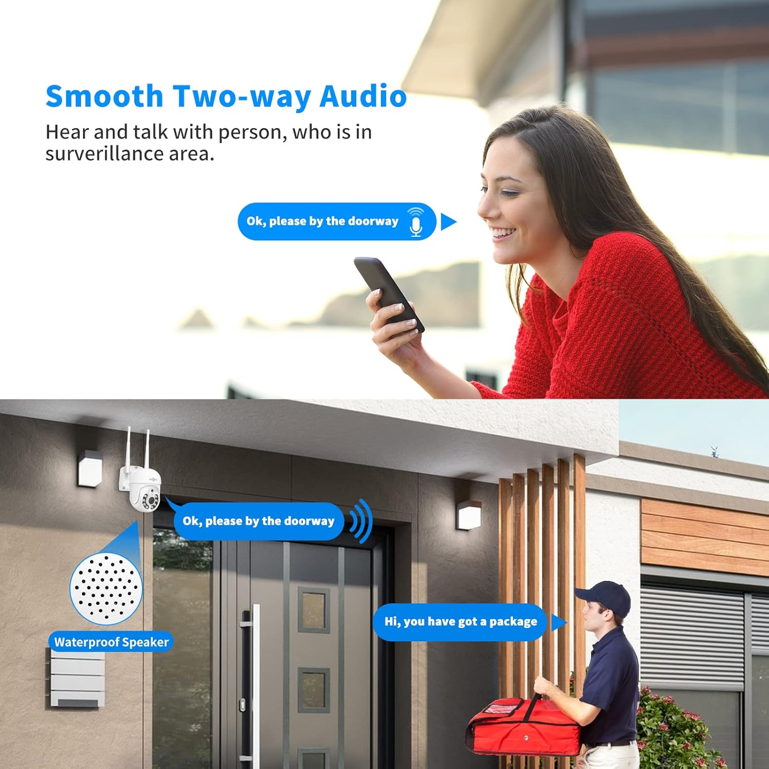3MP Outdoor Wireless Security Camera with Floodlights Q756272