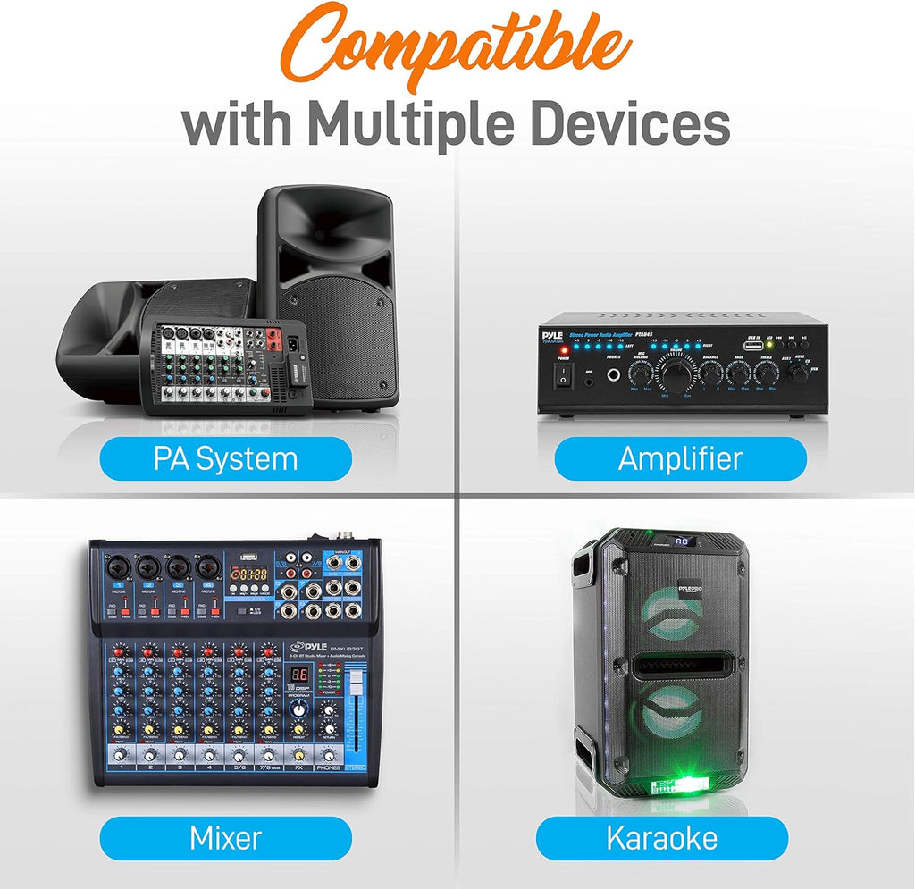 2 Channel Wireless Microphone System with 2 Headset, 2 Lavalier, 2 Transmitter G431