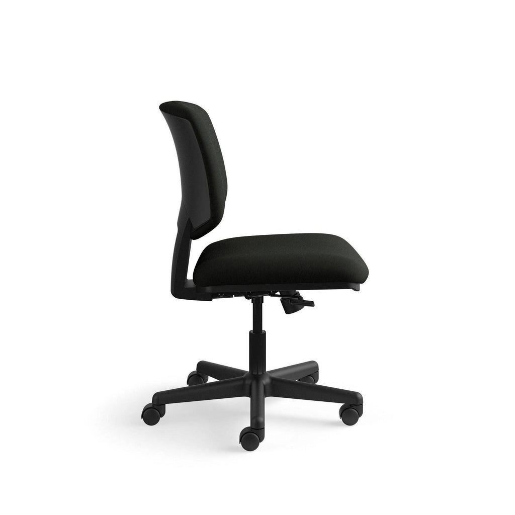Black Plastic Leather Task Chair D6961