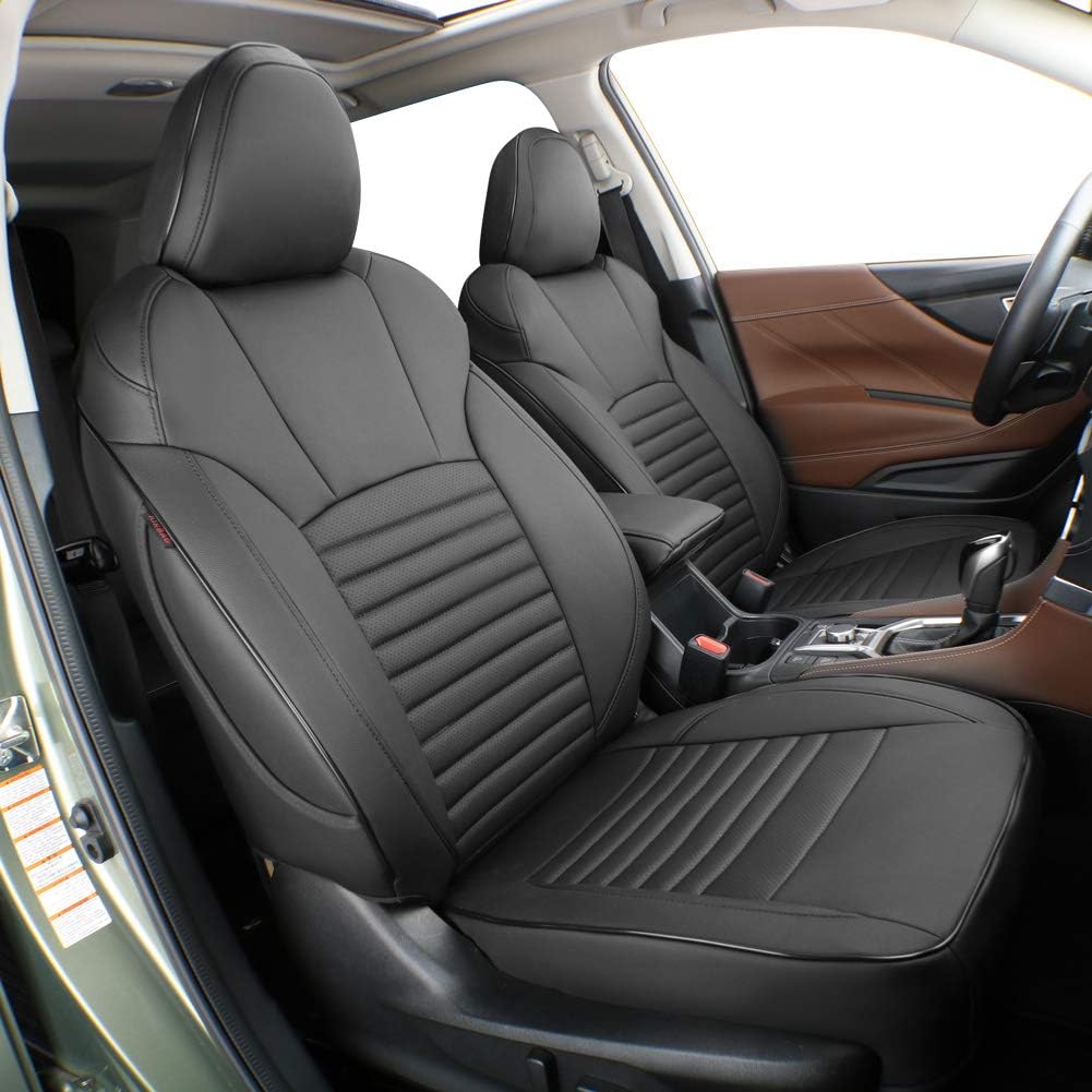 Custom Fit Full Set Car Seat Covers Leatherette Black V856
