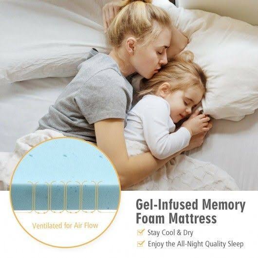 Queen Size Gel Memory Foam Mattress Topper S4824