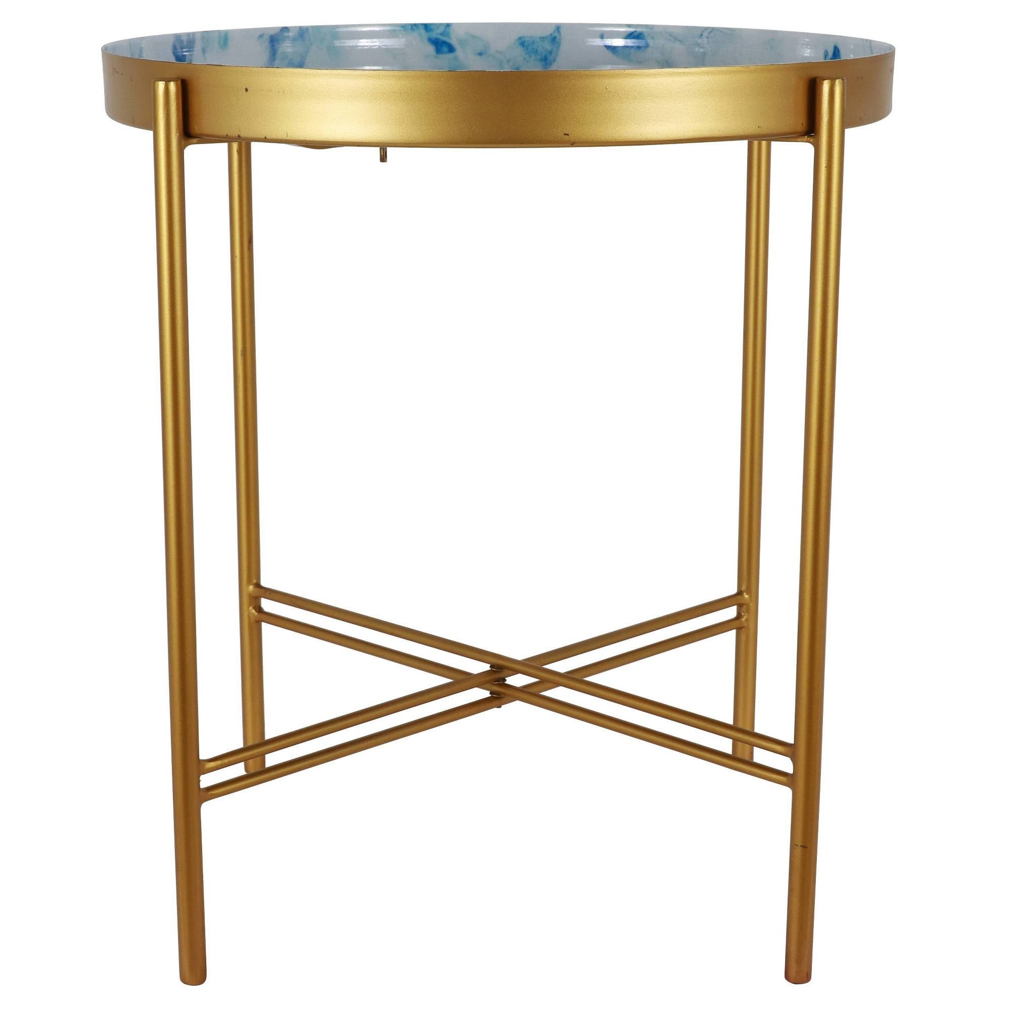 Gold Folding Accent Table V6356