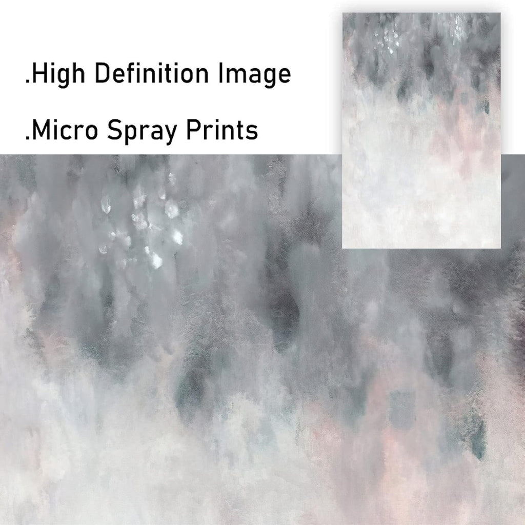 Abstract Gray White Pink Canvas Painting 16x24inchx2 No Frame E468