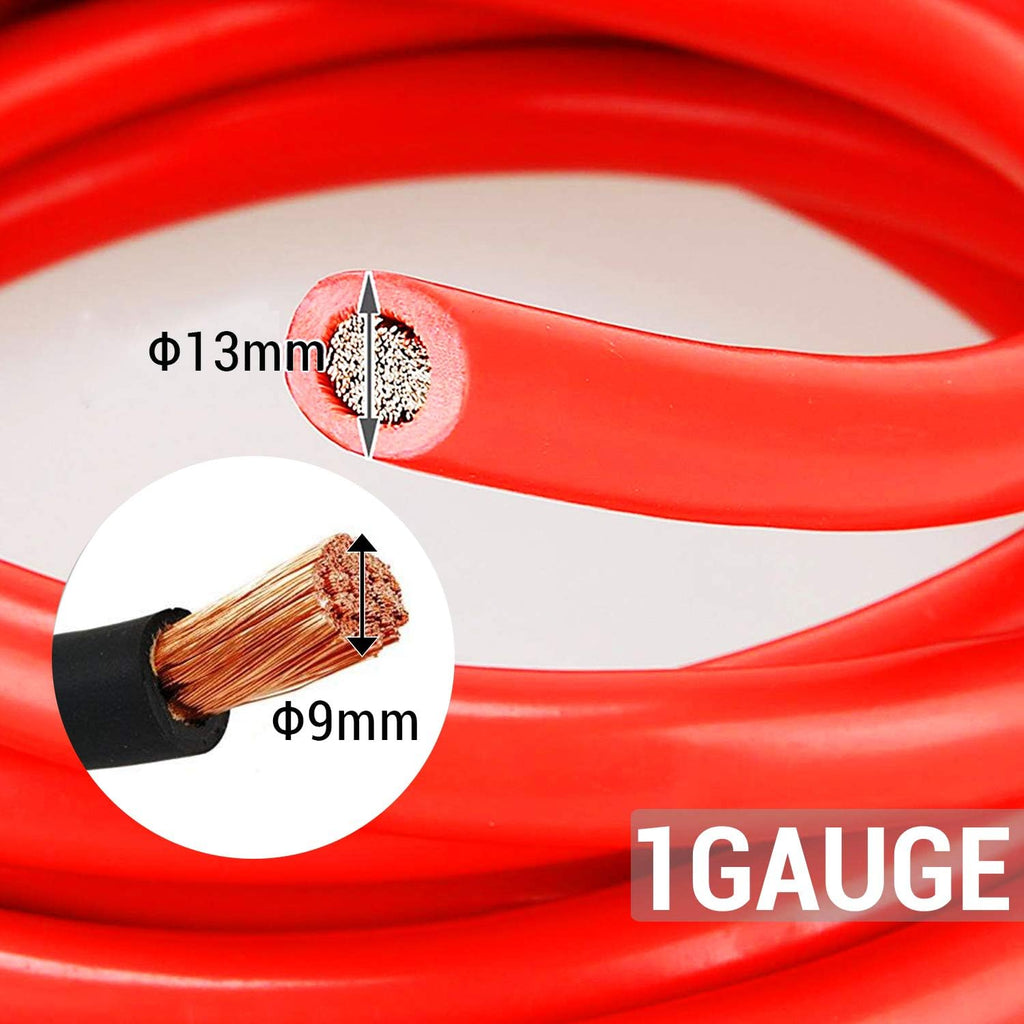 Heavy Duty Jumper Cables 1 Gauge x 25 FT 900Amp with Carry Bag and Safety Gloves G401