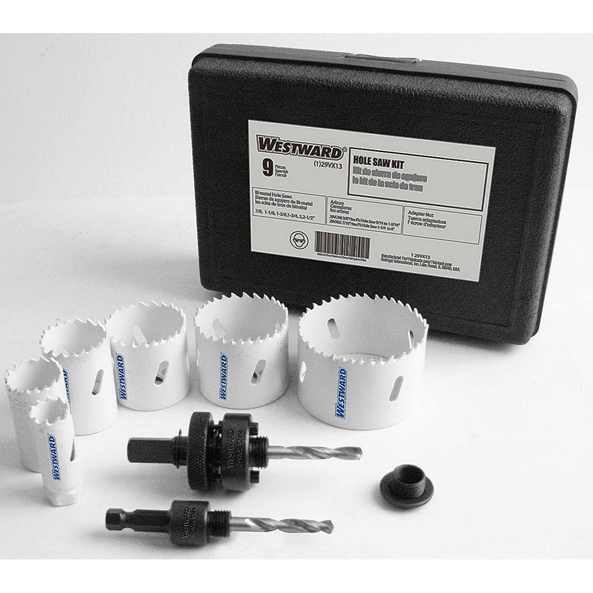 9 Pc Hole Saw Electricians Kit E45014