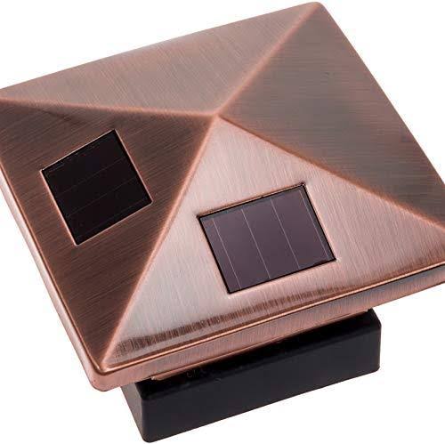 12 Pack Solar Post Cap Deck Light for 4x4 Wood or PVC Vinyl Posts (Bronze) A8772
