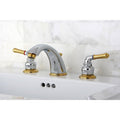 Polished Chrome Polished Brass Widespread Bathroom Faucet B1680