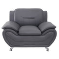 Grey Faux Leather Upholstered Club Chair L7030