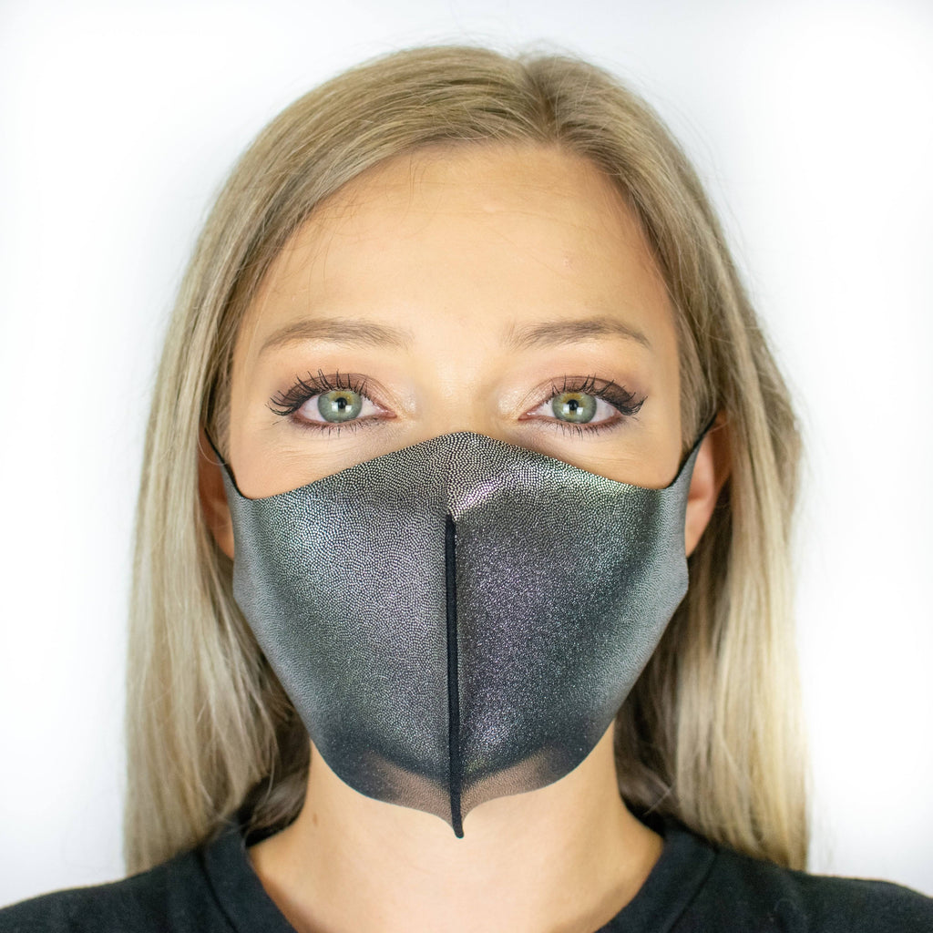Metallic Silver 10-Pack Reusable Face Mask E911