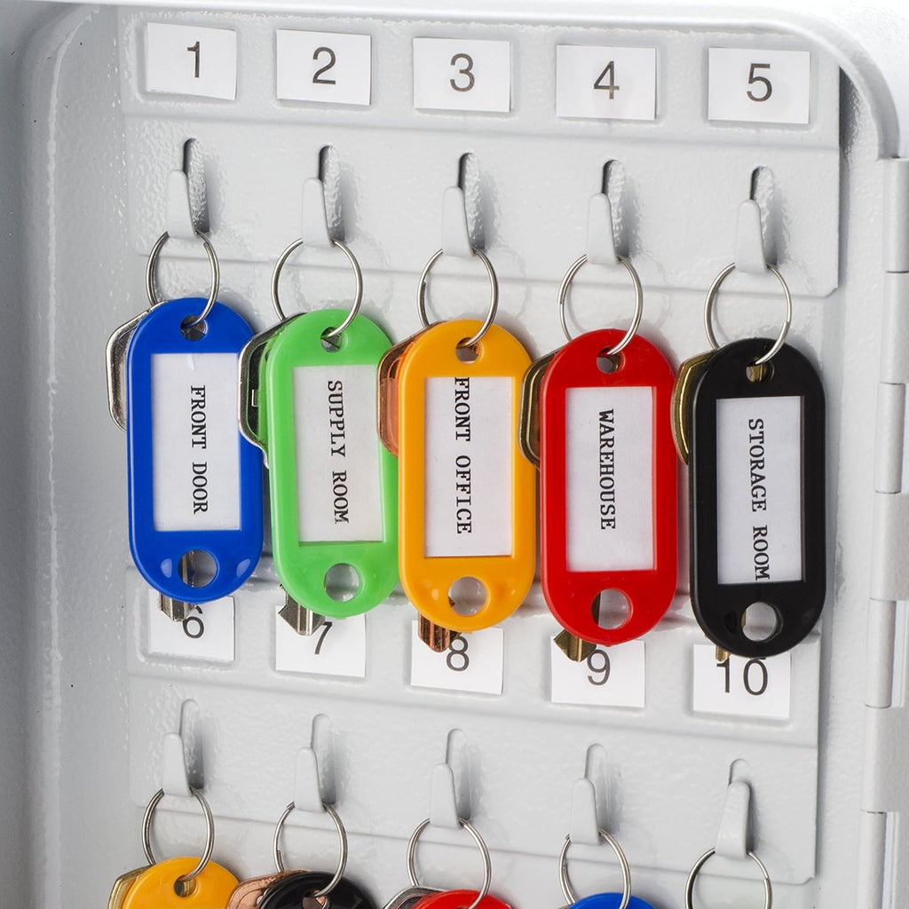 Key Lock 20 Position Key Cabinet Lock Box Grey Pack of 2 O619981
