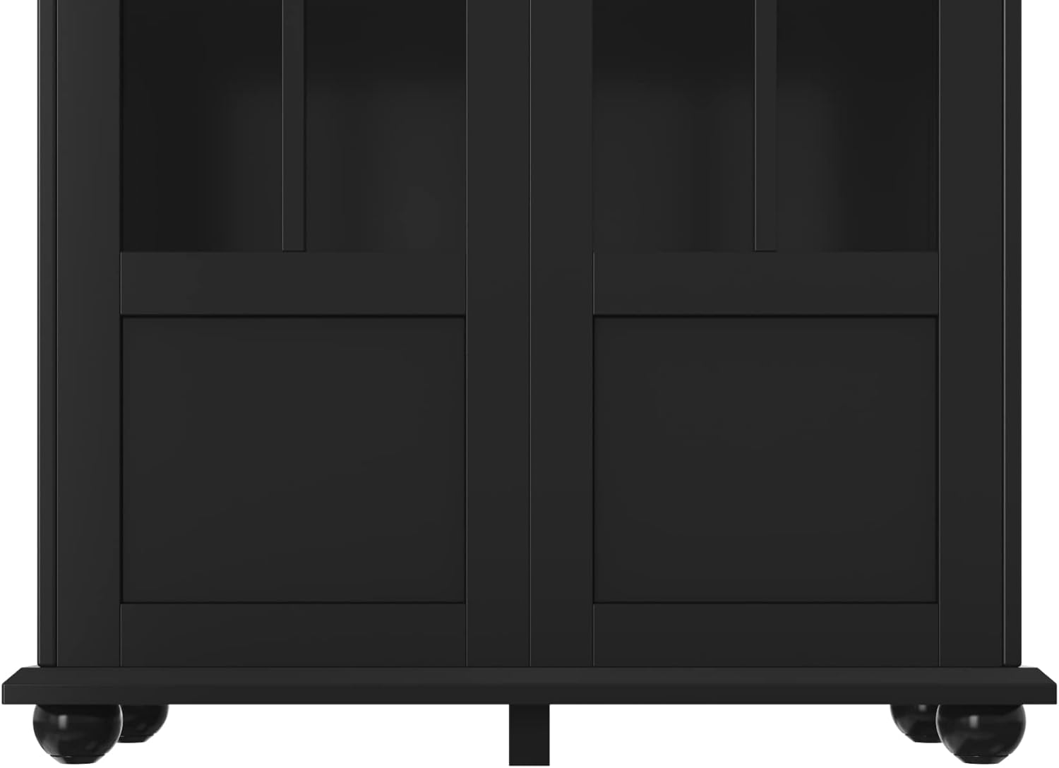 Storage Cabinet Bookcase with Adjustable Shelves and 2 Glass Doors B59994