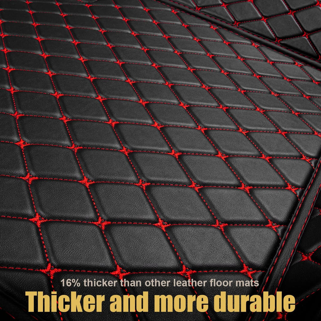 Leather Car Floor Mats Custom Fit Black J5185