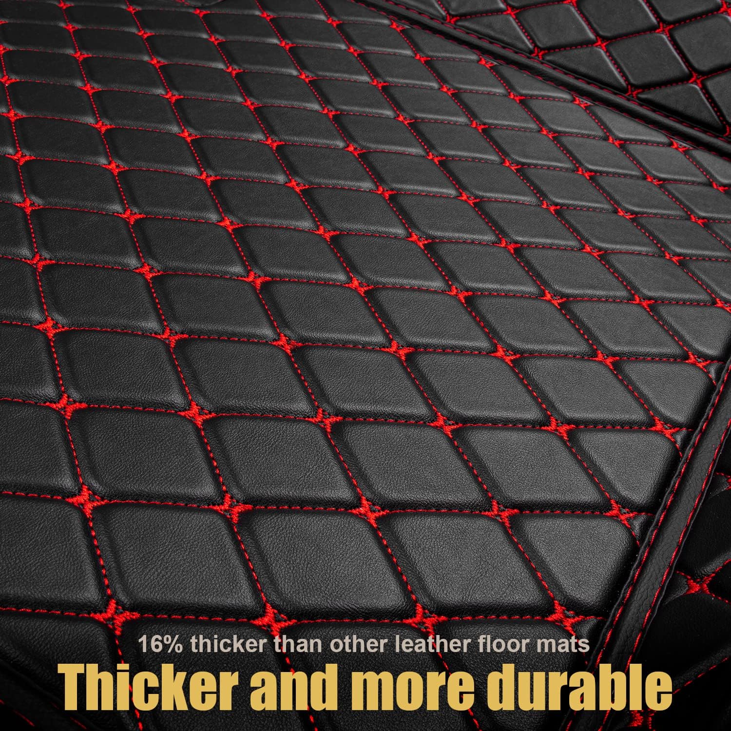 Leather Car Floor Mats Custom Fit Black J5185