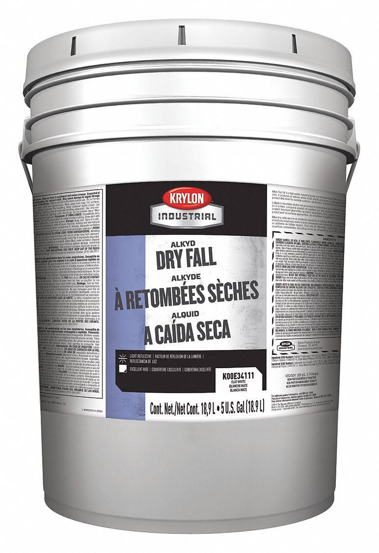 5 gal. White Semi-Gloss Alkyd Dry Fall Paint F56362