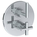 Wall Mounted Thermostatic Shower Trim with Built-in Control Satin 24K Gold Y224219