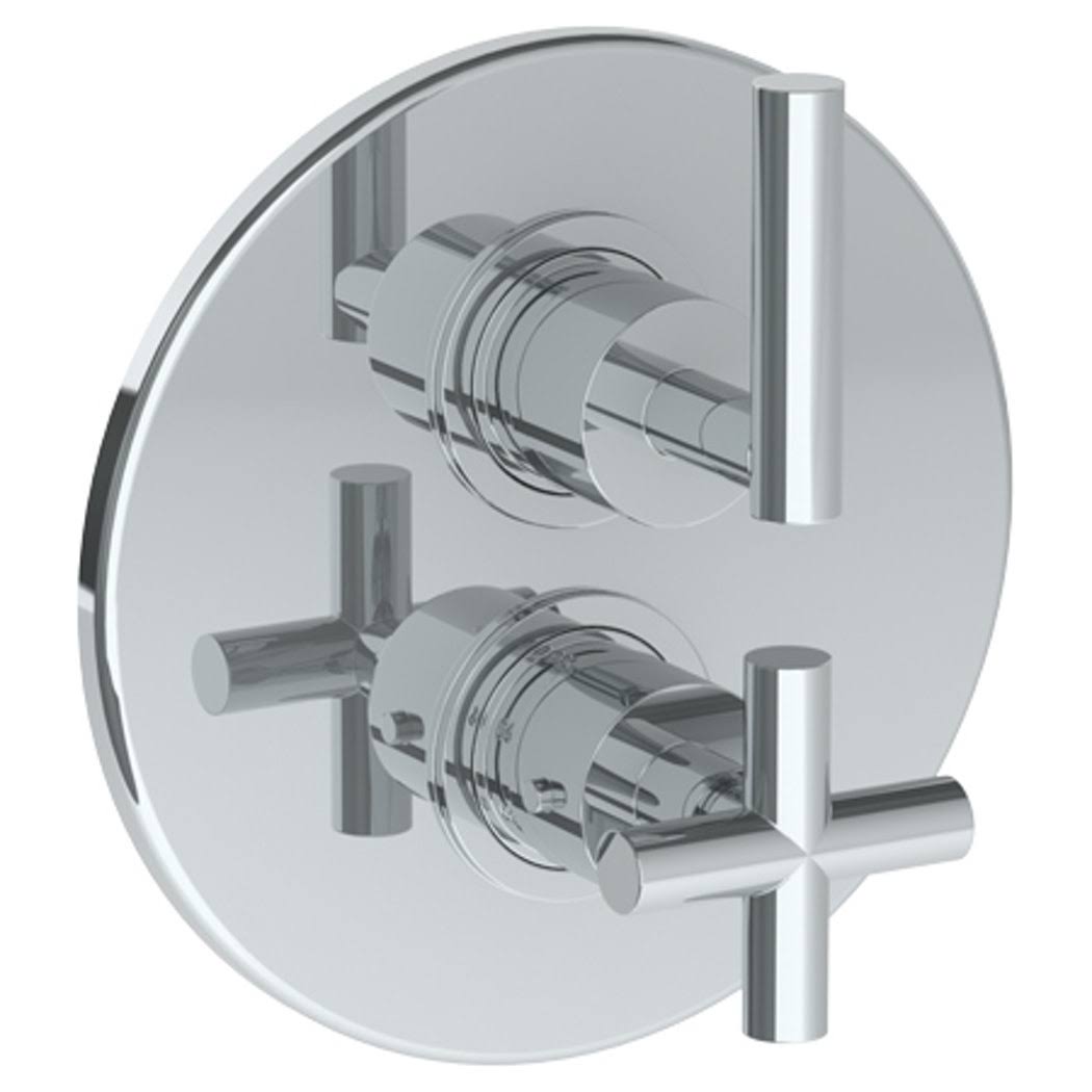 Wall Mounted Thermostatic Shower Trim with Built-in Control Satin 24K Gold Y224219