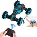 Blue 4WD 2.4Ghz Remote Control Stunt Car Toy Z2738