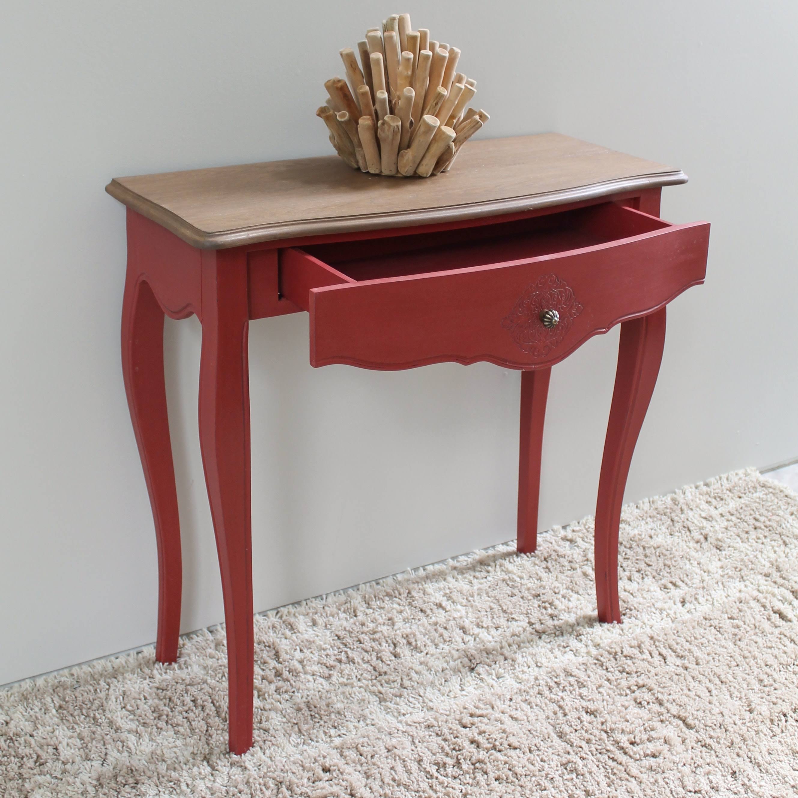 Antique Blue 1 Drawer Console Table J919