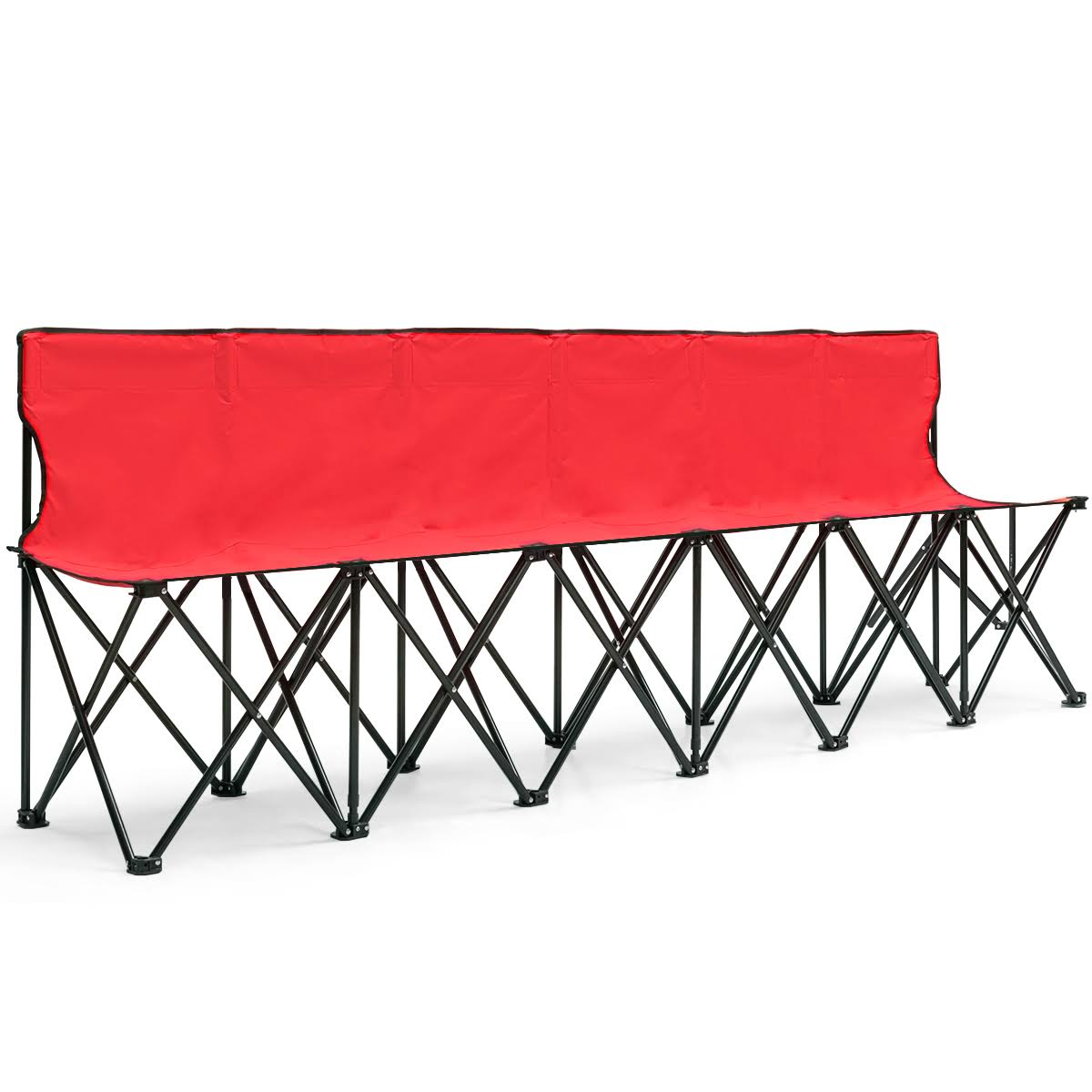 6-Seat Portable Folding Bench Chair W549515