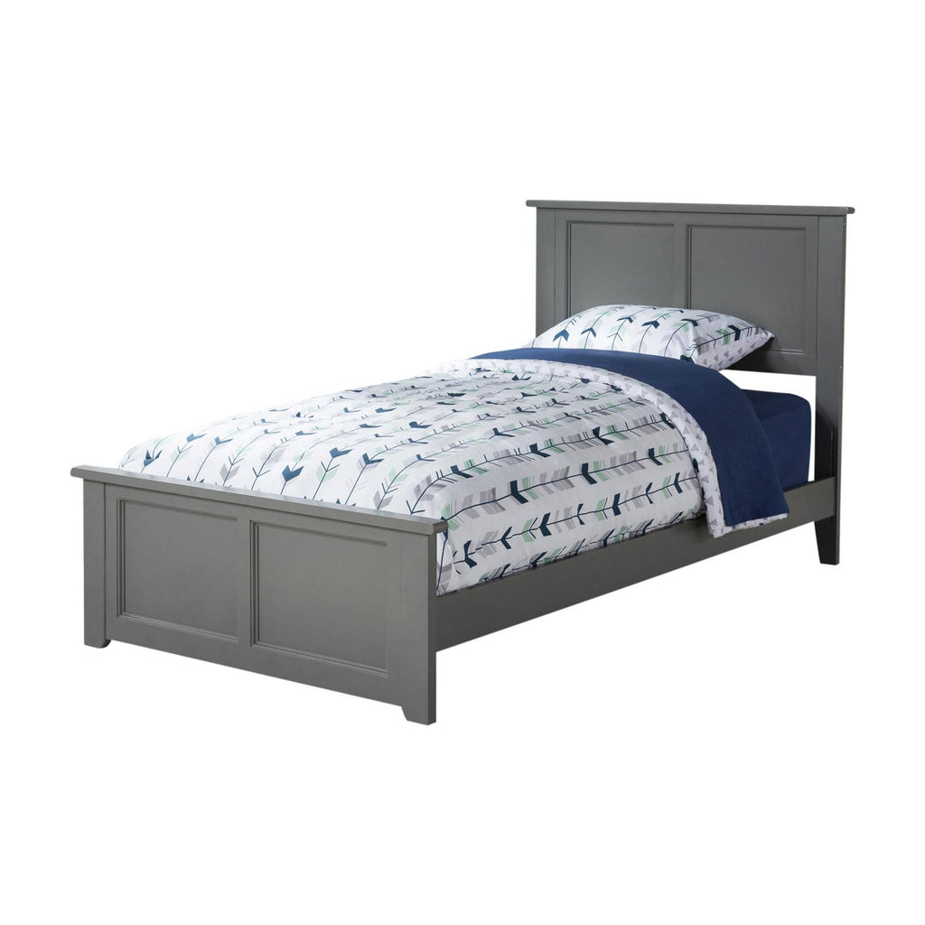 Twin Traditional Bed with Foot Board in Atlantic Grey D60596