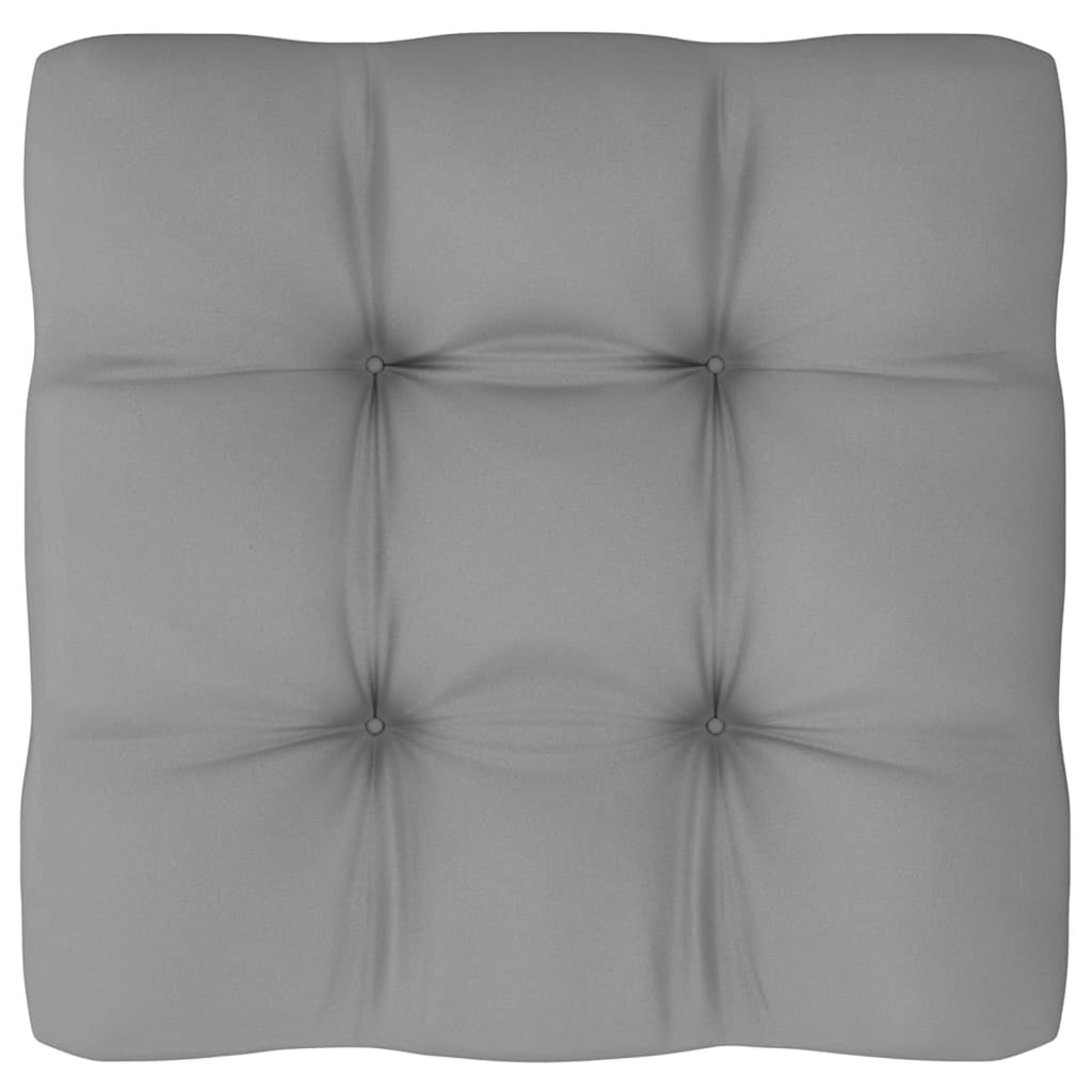 6 Piece Gray Cushioned Pinewood Outdoor Sectional Sofa Set B909
