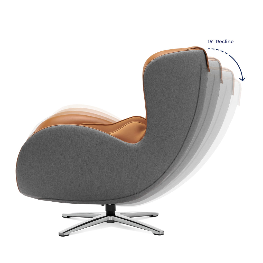 Genuine Leather Massage Chair with Ottoman W3274
