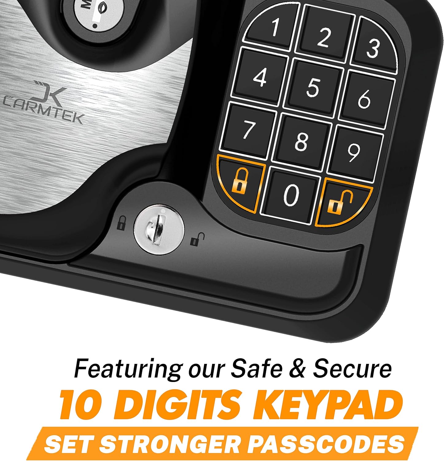10 Digits RV Keyless Entry Door Lock Latch Handle with Backlit Keypad L75557