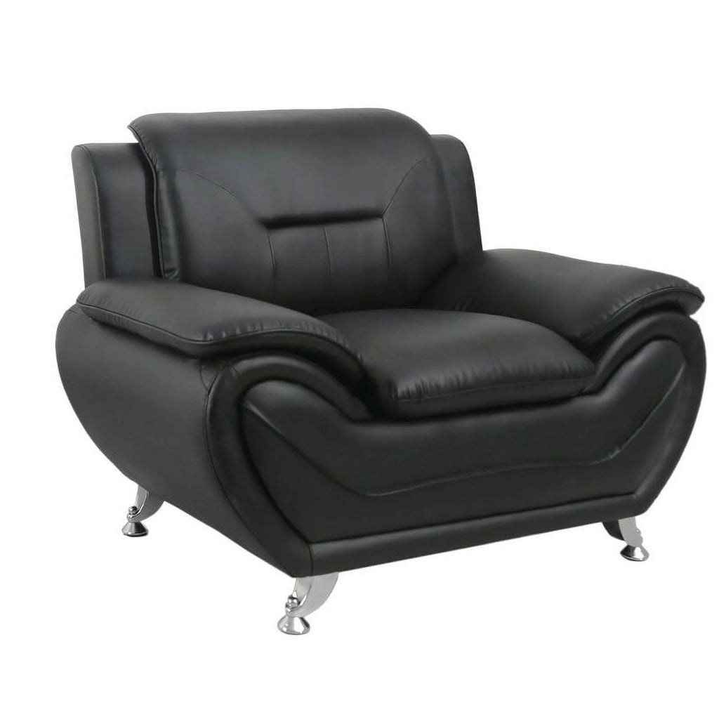 Grey Faux Leather Upholstered Club Chair L7030