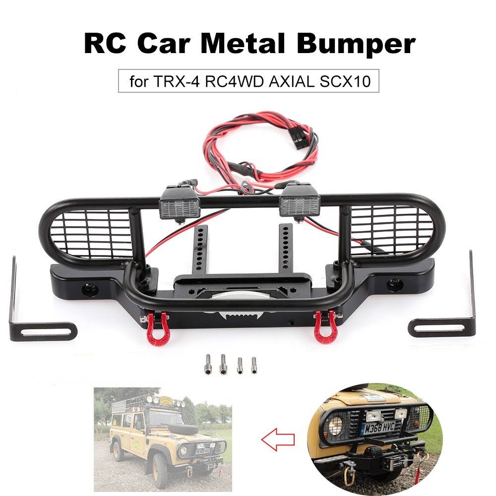 RC Car Metal Bumper with 2 LED Light Remote Control Winch C835528