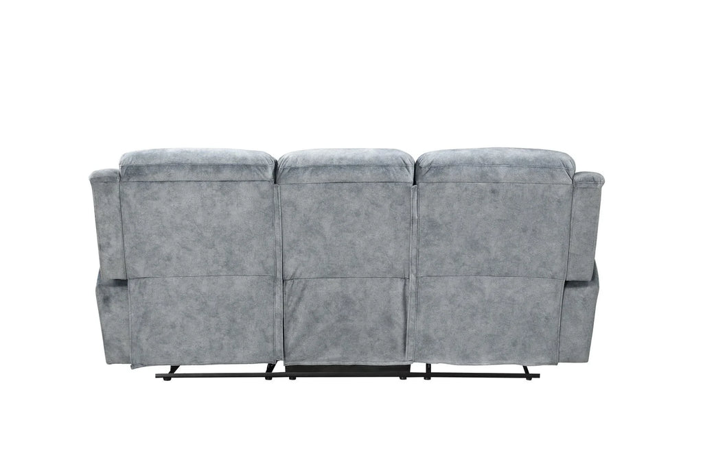 Silver Gray Fabric Motion Sofa S4211