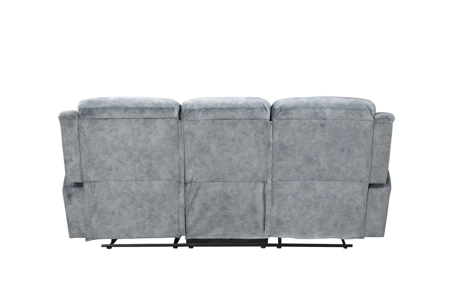 Silver Gray Fabric Motion Sofa S4211